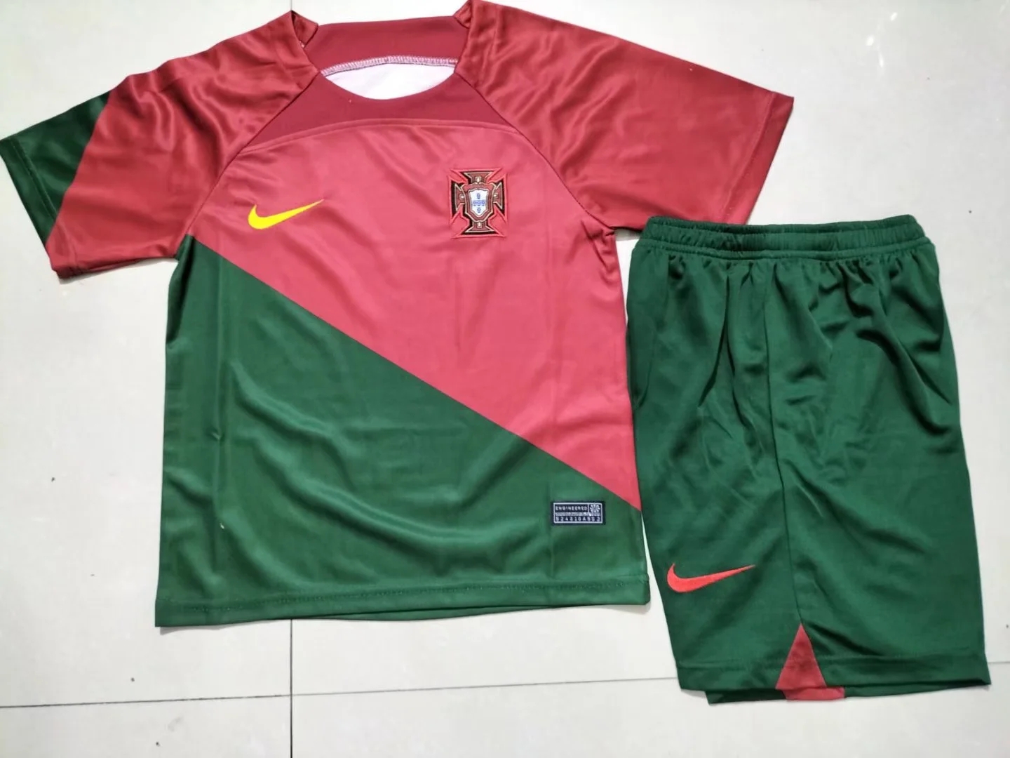 Kids-Portugal 2022 World Cup Home Soccer Jersey